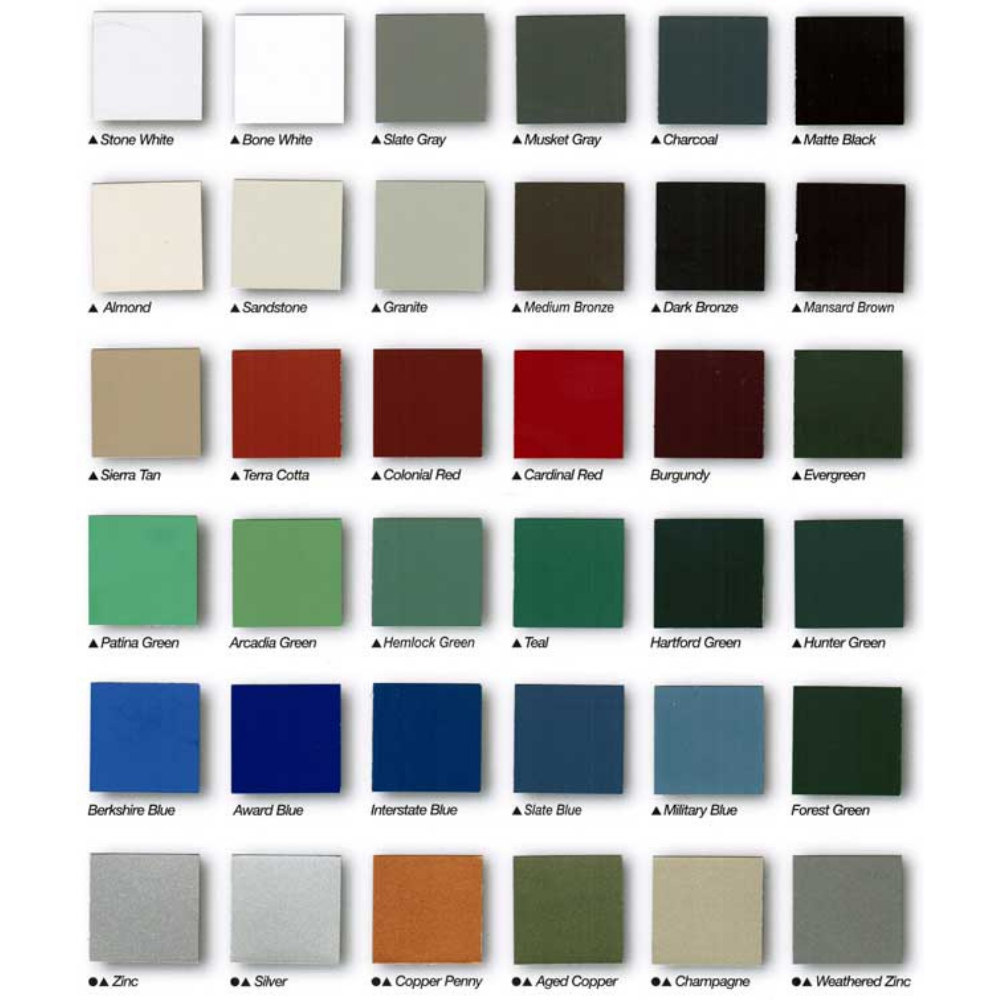 Aluminium Color Options